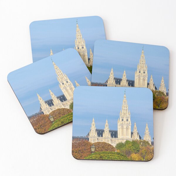 Item preview, Historic town hall of Vienna, Rathaus, Austria, autumn season designed and sold by goceris.