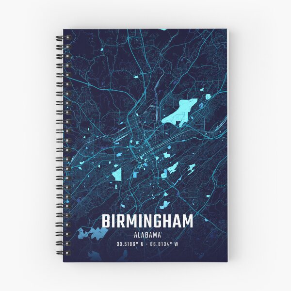 Item preview, Birmingham Alabama Midnight City Map designed and sold by HomeLivingCo.