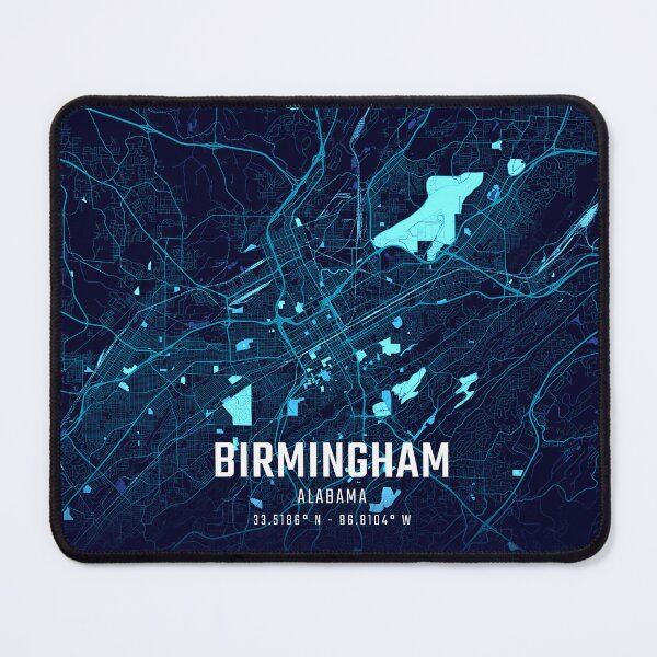 Item preview, Birmingham Alabama Midnight City Map designed and sold by HomeLivingCo.