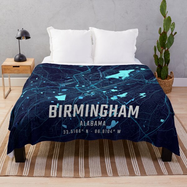 Item preview, Birmingham Alabama Midnight City Map designed and sold by HomeLivingCo.