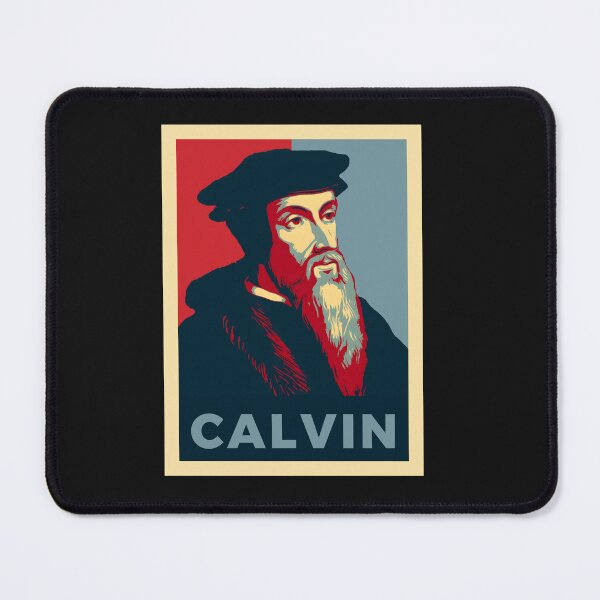Item preview, John Calvin – Pop Art Portrait in Obama “Hope” Poster Style | Reformation & Theology Art designed and sold by AveCruxT.