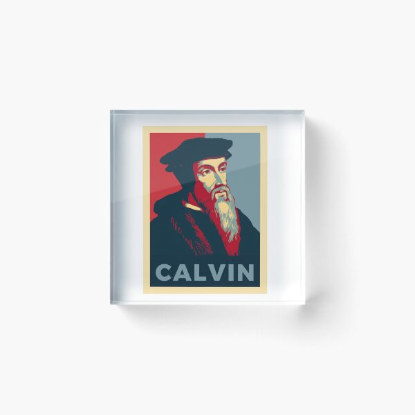 Item preview, John Calvin – Pop Art Portrait in Obama “Hope” Poster Style | Reformation & Theology Art designed and sold by AveCruxT.