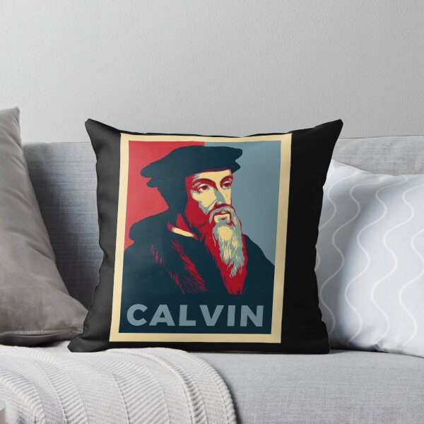Item preview, John Calvin – Pop Art Portrait in Obama “Hope” Poster Style | Reformation & Theology Art designed and sold by AveCruxT.