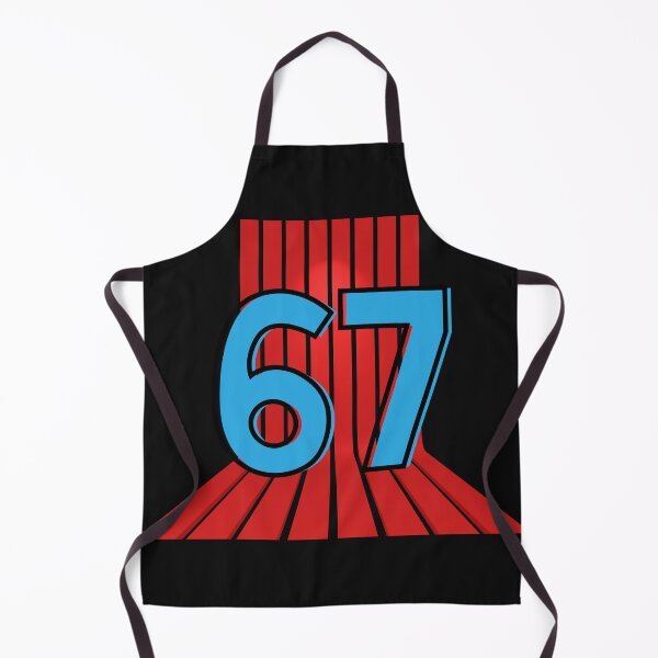 Aperçu de l'œuvre 6-7 Meme — Design avec lueur bleue sur des lumières rouges créée et vendue par Kindloom.