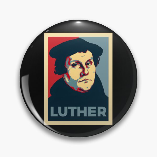 Item preview, Martin Luther – Pop Art Portrait in Obama “Hope” Poster Style | Reformation & Faith Art designed and sold by AveCruxT.