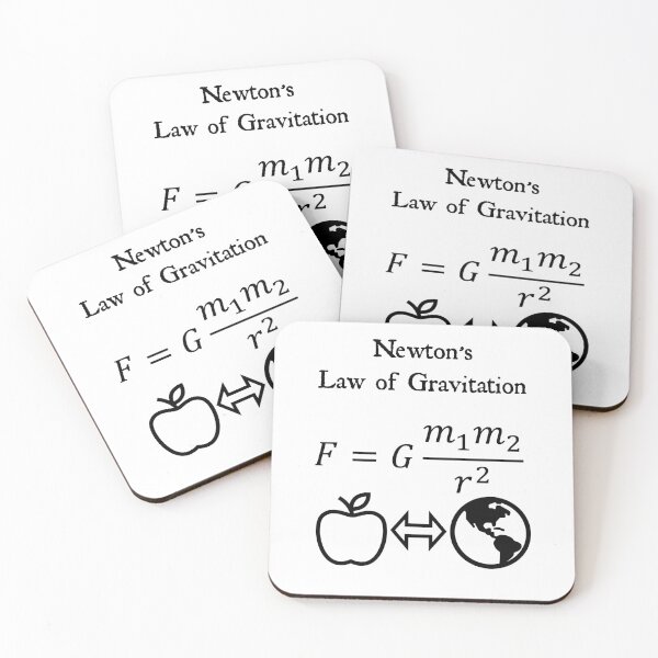 Item preview, Nerdy Vintage  Newton's Law of Gravitation Equation Math Science Teacher Black Text designed and sold by MathWare MathClips.