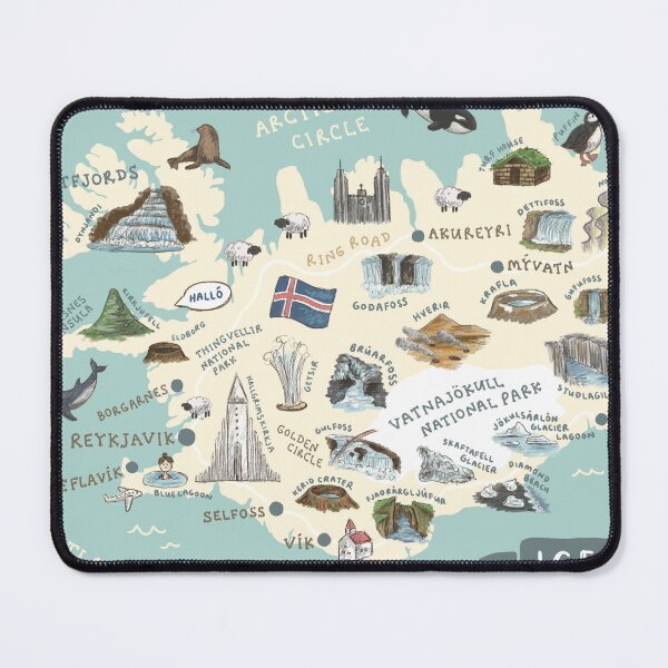 Item preview, Map of Iceland designed and sold by Those Pencil Shavings.