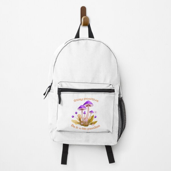 Item preview, Stay Positive Purple Boho Mushroom Art designed and sold by SketchRoot.