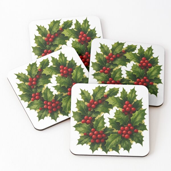 Item preview, Holiday Holly Charm designed and sold by TheJoyfulPen.