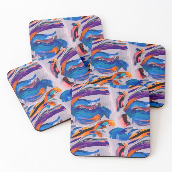 Item preview, Blue and lilac abstract print designed and sold by marciaolicosta.