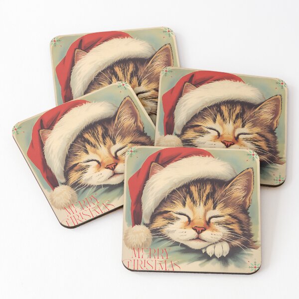 Item preview, Vintage Christmas Cute Retro Cat T-Shirt Xmas designed and sold by Vintage City.