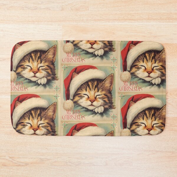 Item preview, Vintage Christmas Cute Retro Cat T-Shirt Xmas designed and sold by Vintage City.