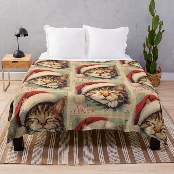 Item preview, Vintage Christmas Cute Retro Cat T-Shirt Xmas designed and sold by Vintage City.