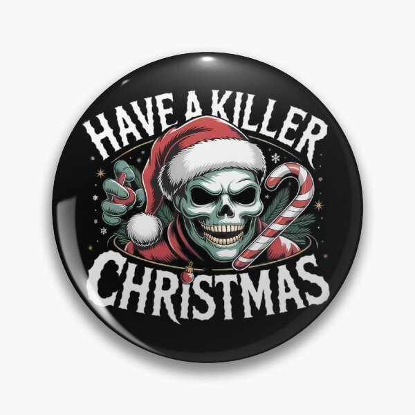 Item preview, Have A Killer Christmas Skull Santa Candy Cane designed and sold by Linework Studio.