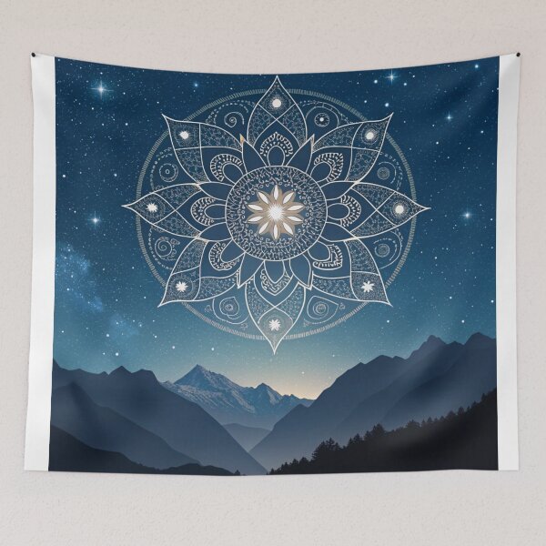 Item preview, Star map mandala glowing  designed and sold by Lucky 777.