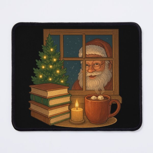Item preview, He Sees What You’ve Been Reading - Cozy Christmas Book Nook Scene designed and sold by I AM BRO.