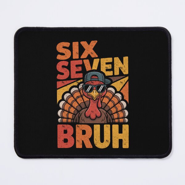 Item preview, Six Seven Bruh Funny Thanksgiving Turkey Meme Design designed and sold by FreshVibe Prints.