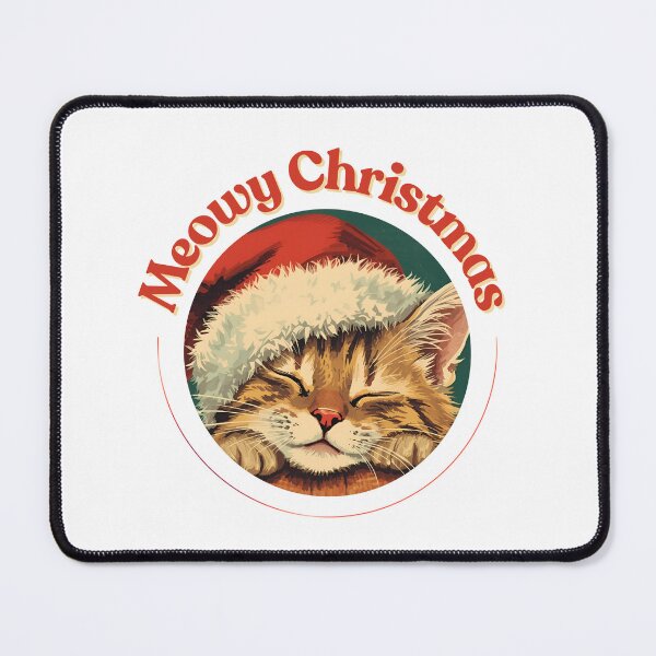 Item preview, Vintage Xmas Cute Retro Cat Meowy Christmas designed and sold by Vintage City.