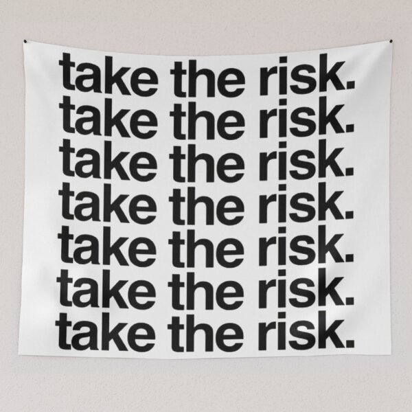 Item preview, Take The Risk – Minimalist Motivational Typography designed and sold by LineArtForYou.