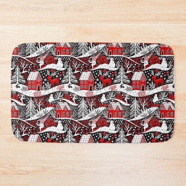 Item preview, Red black and white Christmas night designed and sold by Gaia Marfurt.