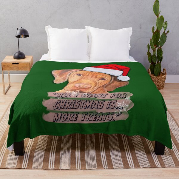 Item preview, Funny Vizsla Christmas Art - Cute Realistic Dog Painting with Santa Hat designed and sold by artlasak.