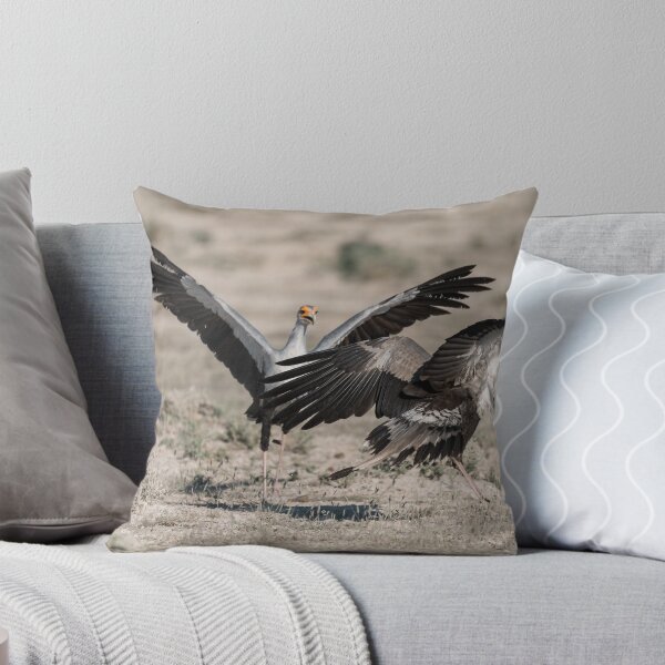Item preview, Winged Standoff — Secretary Birds Clash in Kgalagadi designed and sold by DavideAntoniani.