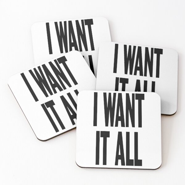 Item preview, I Want It All – Bold Minimalist Typography Design designed and sold by LineArtForYou.