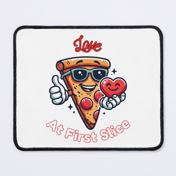 Item preview, Pizza Love: Cute Cartoon Slice with Heart. designed and sold by The-T-In-Retro.