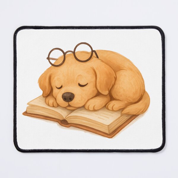 Item preview, Sleepy Golden Retriever with Glasses designed and sold by Bal Drops.
