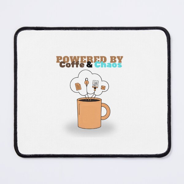 Item preview, Powered by Coffee & Chaos - Work Life Humor designed and sold by Cute and Funny.