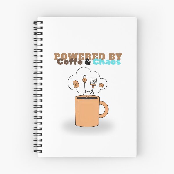 Item preview, Powered by Coffee & Chaos - Work Life Humor designed and sold by Cute and Funny.
