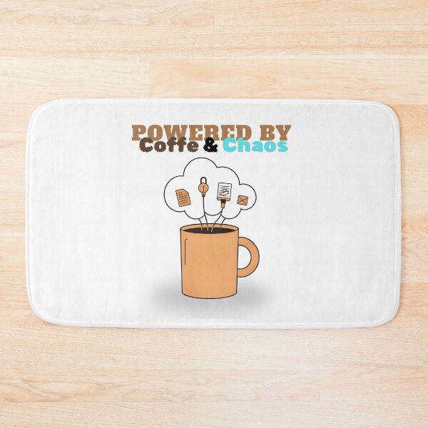 Item preview, Powered by Coffee & Chaos - Work Life Humor designed and sold by Cute and Funny.