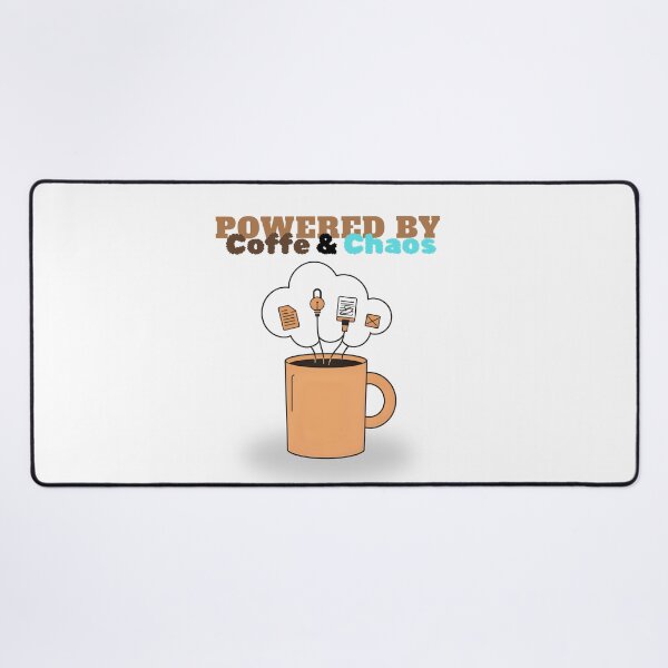 Item preview, Powered by Coffee & Chaos - Work Life Humor designed and sold by Cute and Funny.
