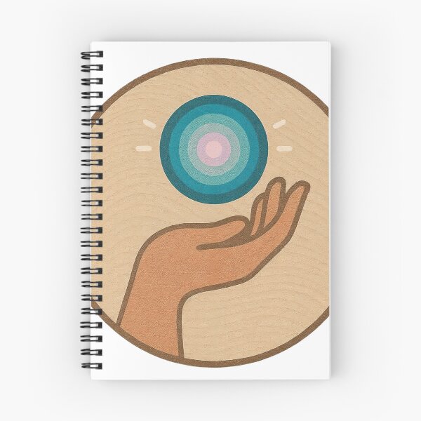 Item preview, Wood textured emblem with hand cupping a concentric blue coin designed and sold by Creative88Art.