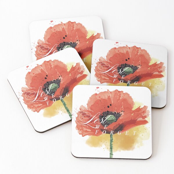 Item preview, Lest We Forget Poppy Watercolor – Remembrance Day Memorial Art designed and sold by Darcy'sArtfortheHeart.