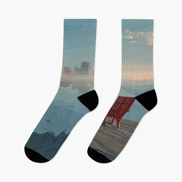 Item preview, Atlantic City New Jersey Bay | Calm Morning Skyline Art designed and sold by TuncGK.
