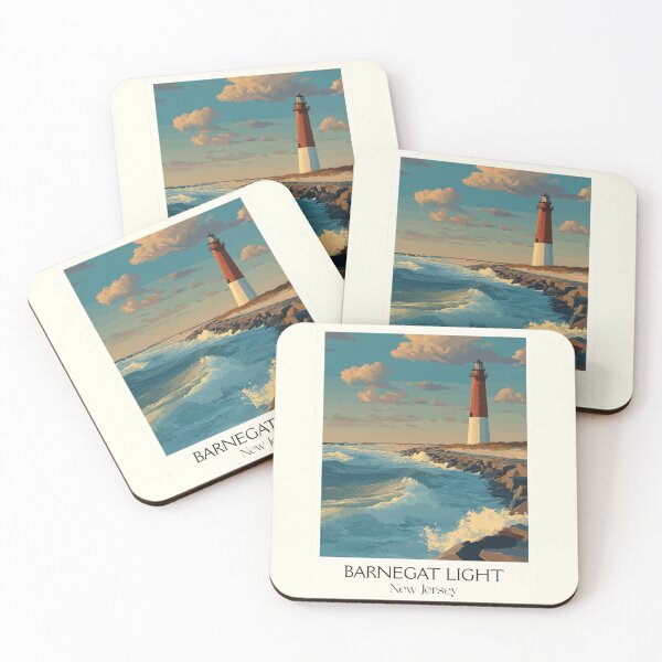 Item preview, Barnegat Light New Jersey | Historic Shore Lighthouse Art designed and sold by TuncGK.