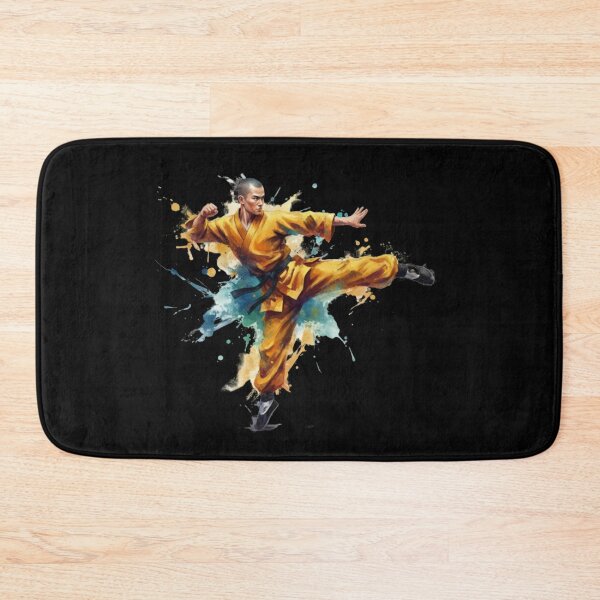 Item preview, Shaolin Monk Kick – Watercolor Martial Arts Art designed and sold by Zen Mosaic.