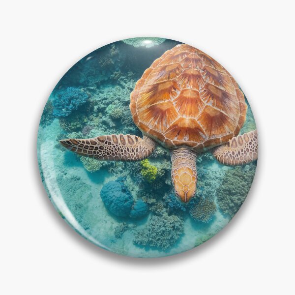 Item preview, Green Turtle cruising the reef designed and sold by Libby Sterling.