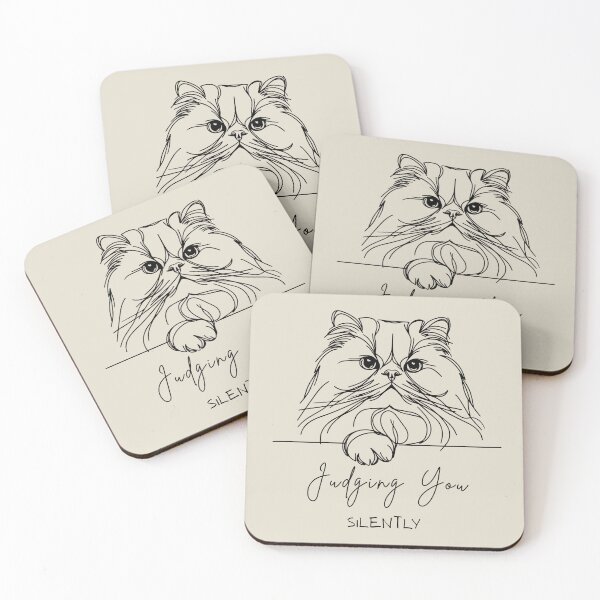 Item preview, LINE ART CAT "JUDGING YOU, SILENTLY" designed and sold by BKDIGITALSHOP.