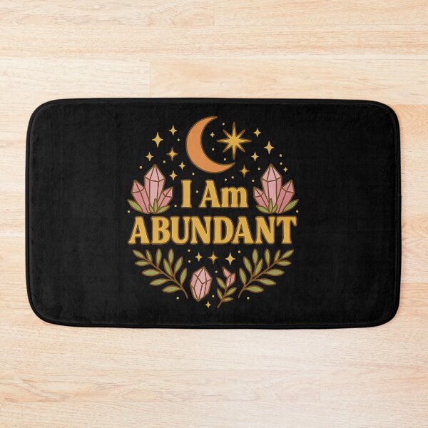 Item preview, I Am Abundant | Boho Manifestation Sticker with Crystals and Moon designed and sold by DEEPDesignsART.