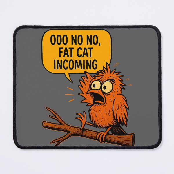 Item preview, FAT CAT INCOMING! Bird T-Shirt designed and sold by NAJURE.