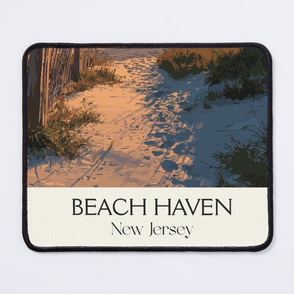 Item preview, Beach Haven New Jersey Sunset | Dune Path Art Print designed and sold by TuncGK.