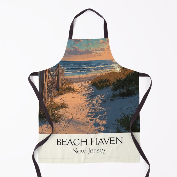 Item preview, Beach Haven New Jersey Sunset | Dune Path Art Print designed and sold by TuncGK.