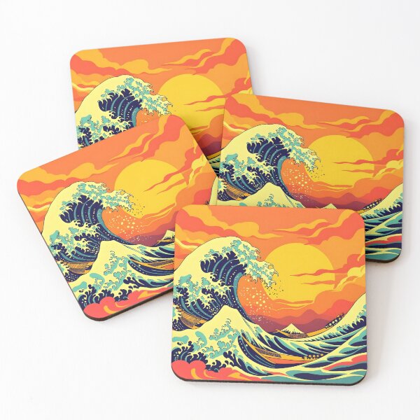 Item preview, retro colorful tropical waves designed and sold by JV.