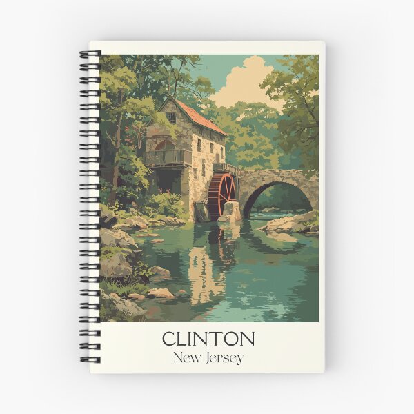 Item preview, Clinton New Jersey Red Mill | Historic Riverside Art Print designed and sold by TuncGK.