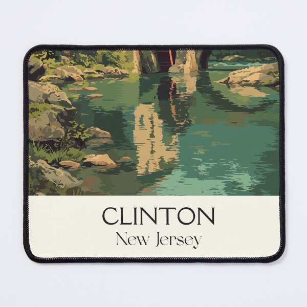 Item preview, Clinton New Jersey Red Mill | Historic Riverside Art Print designed and sold by TuncGK.