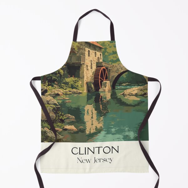 Item preview, Clinton New Jersey Red Mill | Historic Riverside Art Print designed and sold by TuncGK.