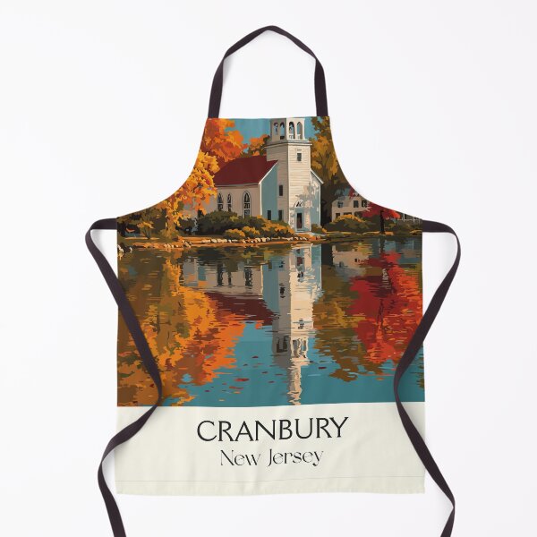 Item preview, Cranbury New Jersey Autumn | Church Reflection Art Print designed and sold by TuncGK.