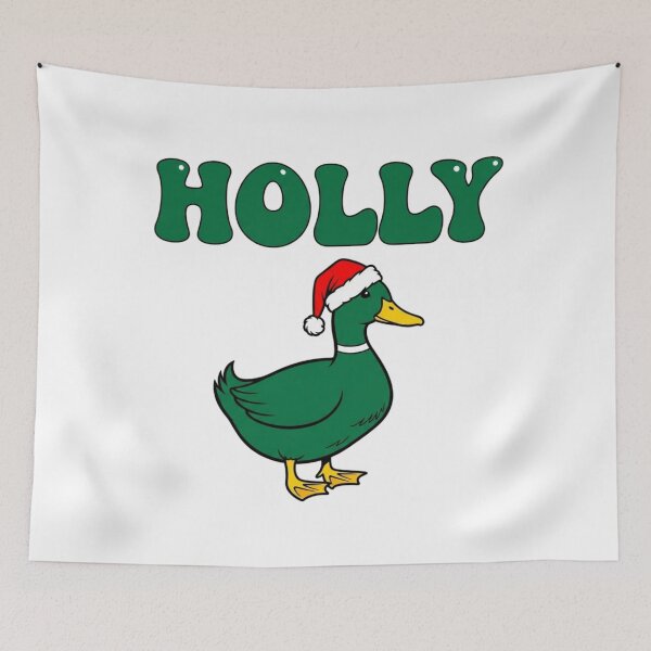 Item preview, Holly Jolly Duck Christmas Tee designed and sold by InkWeaveShop.